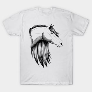 Graceful Horse Sketch T-Shirt